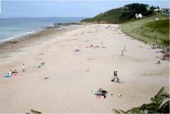 La plage des sables blancs en Locquirec